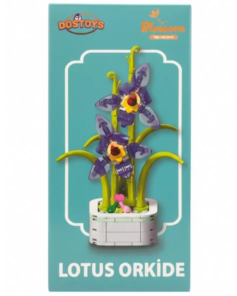 Dostoys Yapı Taşı Serisi Çiçek Yapım Seti Lotus Orkide ürün görseli 1