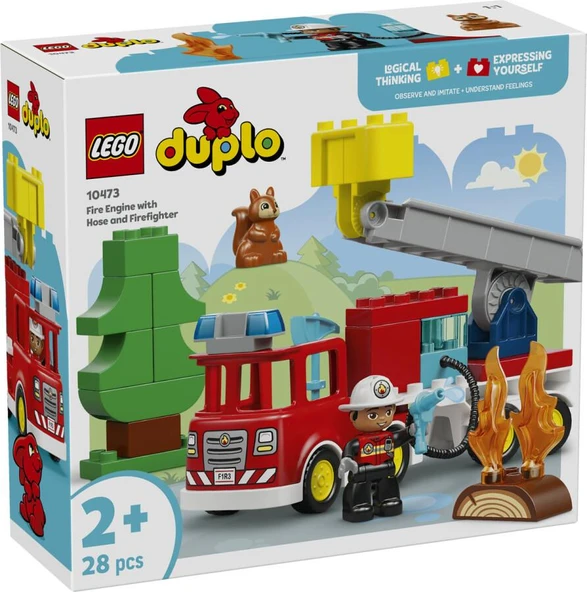 LEGO Duplo 10473 Fire Truck with Hose and Firefighter ürün görseli 1
