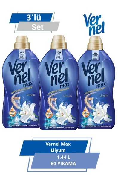 Vernel Max Lilyum 1.44l 60 Yıkama 3'lü Set ürün görseli 1