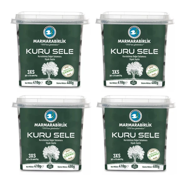 Marmarabirlik Kuru Sele Zeytin 400 g. 3XS x 4 Adet ürün görseli 1