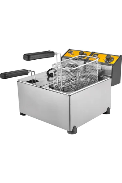 Remta 3+3 Lt Elektirikli Fritöz Çiftli Kapaklı-KR92 ürün görseli 1