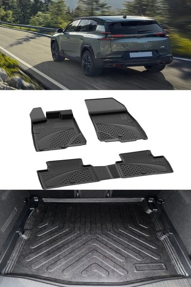 Sahler C5 Aircross Elektrikli-1.6 Phev 2025 ve Sonrası 4.5D Paspas ve 3D Rizline Bagaj Havuzu ALT ürün görseli 1