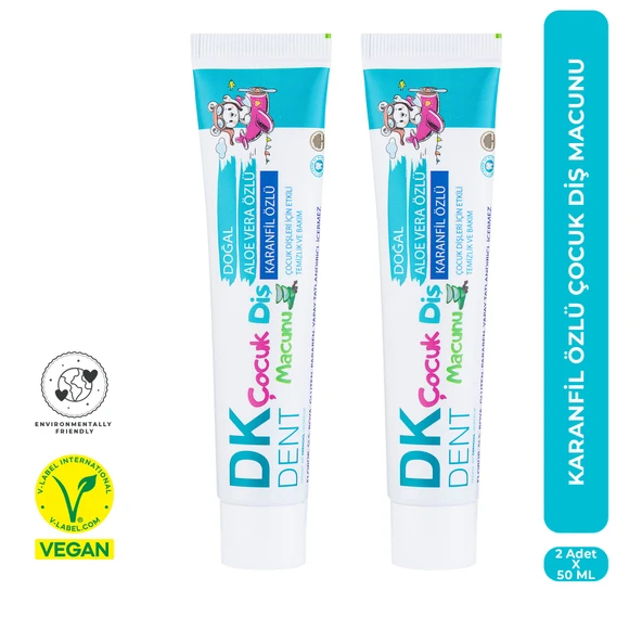 DKDENT Karanfil Özlü Çocuk Diş Macunu 50 ml x 2 Adet ürün görseli 1