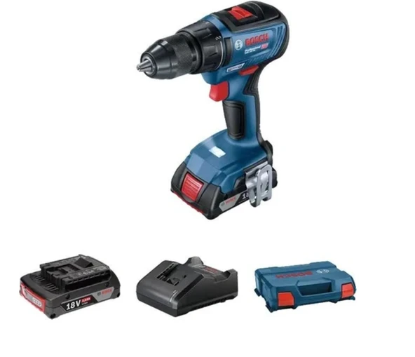 Bosch Gsr 18V-50 Akülü Vidalama Makinası 2 akülü (1Ad 2Ah+1Ad 5Ah) ürün görseli 1
