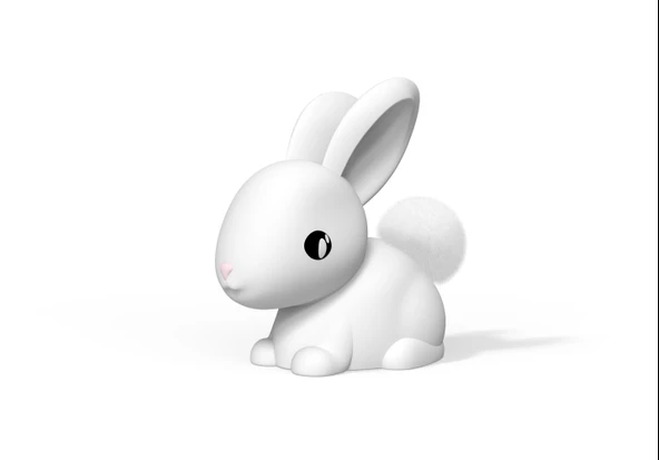 Dhink Silikon Şarjlı Gece Lambası Bunny Cotton ürün görseli 1