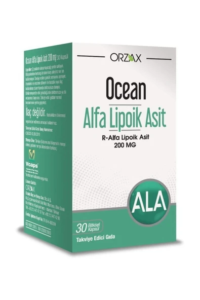 OCEAN ALFA LIPOIC ACID 200MG 30 KAPSUL ürün görseli 1