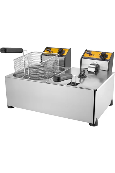Remta Elektrikli Fritöz 5+5 Lt Ikili R93 Büfe Tipi Sanayi Tipi 5+5 Lt Elektrikli Fritöz ürün görseli 1
