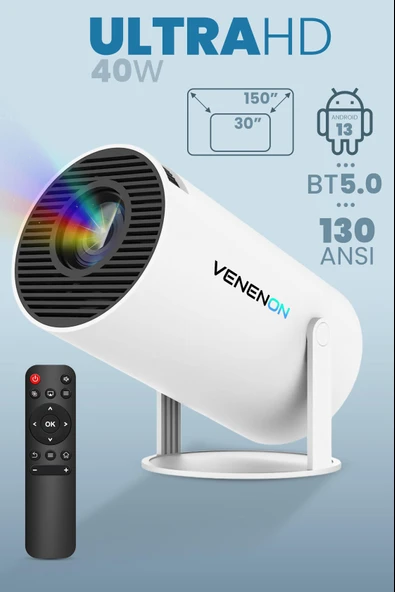 Taşınabilir Akıllı Sinema Projeksiyon Cihazı Projektör Ekran Yansıtma Wifi Bluetooth 5.2 Sinema 502 ürün görseli 1