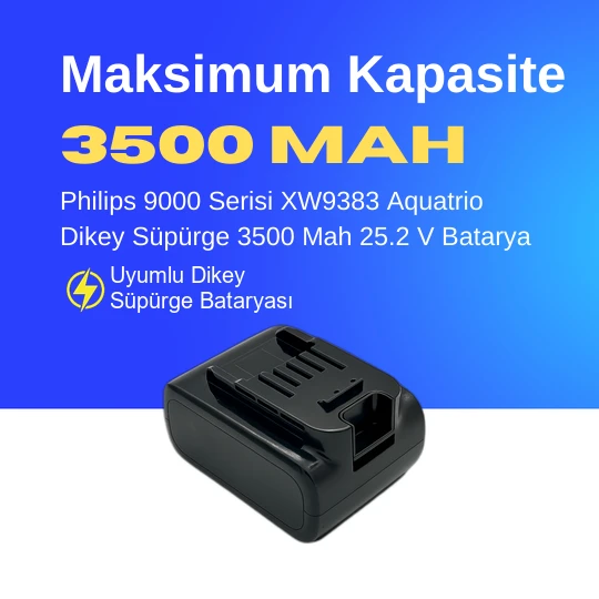 Philips 9000 Serisi XW9383 Aquatrio Dikey Süpürge 3500 Mah 25.2 V Batarya – Orjinal Uyumlu Uzun Ömürlü, Maksimum Performans Pil ürün görseli 1