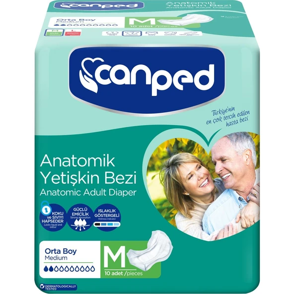 CANPED ANATOMIK HASTA BEZİ ORTA 10 ADET ürün görseli 1