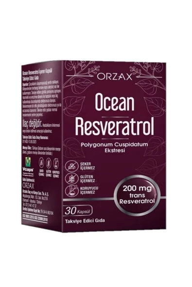 OCEAN RESVERATROL 200MG 30 KAPSUL ürün görseli 1