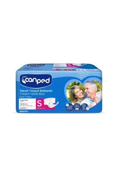 CANPED TEKSTİL YÜZEYLİ BELBANTLI HASTA BEZİ KÜÇÜK 30 ADET ürün görseli 1