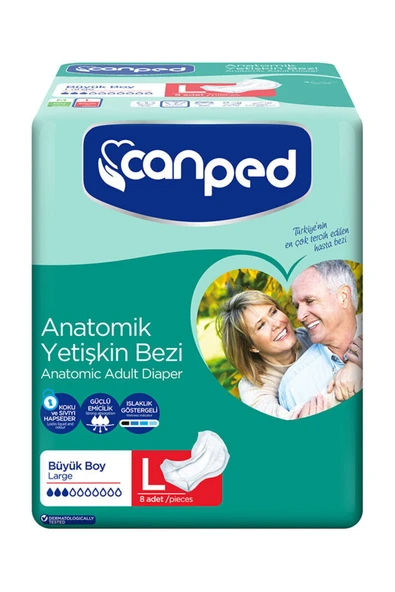 CANPED ANATOMIK HASTA BEZİ BÜYÜK 8 ADET ürün görseli 1