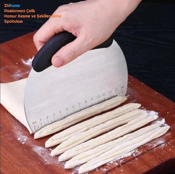 Zhlhome Paslanmaz Çelik Hamur Kesme ve Şekillendirme Spatulası ürün görseli 1