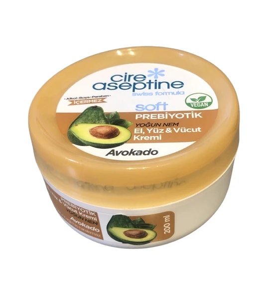 CİRE ASEPTİNE SOFT PREBİYOTİK AVOKADO EL, YÜZ VE VÜCUT KREMİ 200 ML ürün görseli 1
