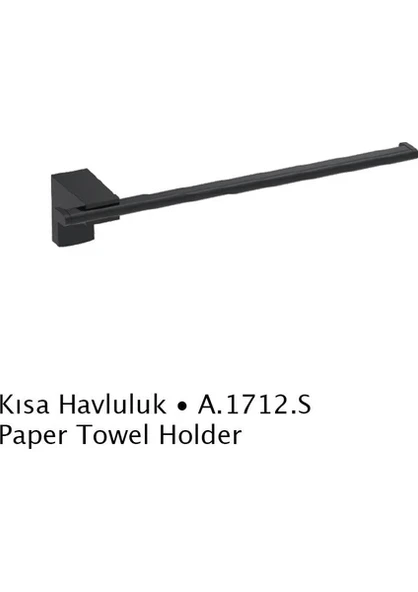 Duxxa A.1712S F1 Mat Siyah Kısa Havluluk ürün görseli 1