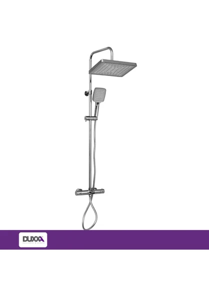 Duxxa Atlas Termostatik Bataryalı Rain Duş Seti Krom DTB.114 ürün görseli 1