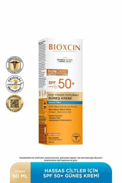 BİOXCİN SUNCARE GÜNEŞ KREMİ HASSAS SPF 50+ 50 ML ürün görseli 1