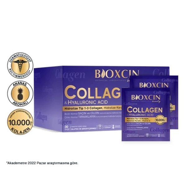 BİOXCİN BEAUTY COLLAGEN HYALURONİC ACİD 30 ŞASE ürün görseli 1