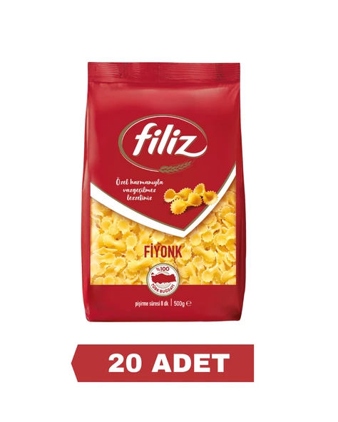 FİLİZ 500 GR FİYONK MAKARNA 20 ADET 1 KOLİ ürün görseli 1