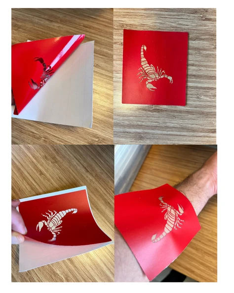 Buğday Başak Yapışkanlı Stencil Süsleme ve Boyama Kalıbı - Resim 2