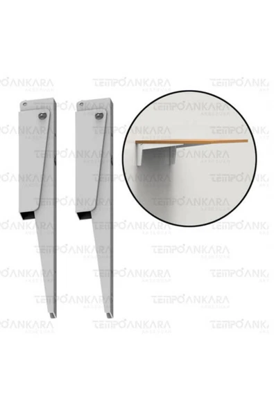 Ersan Ağır Yük Taşıyan Duvara Monte Katlanır Masa Aparatı 30cm Metal Renk, Sağlam ürün görseli 1