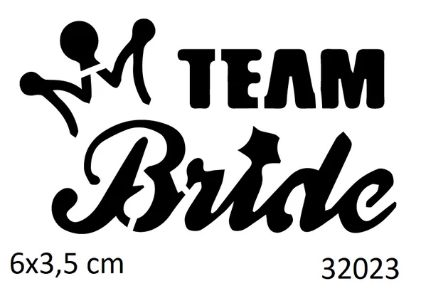 Team Bride Bekarlığa Veda Partisi Yapışkanlı Stencil Süsleme ve Boyama Kalıbı ürün görseli 1