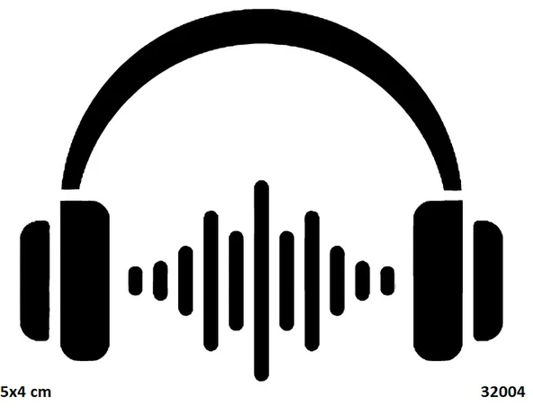 Müzik Ritim Yapışkanlı Stencil Süsleme ve Boyama Kalıbı ürün görseli 1