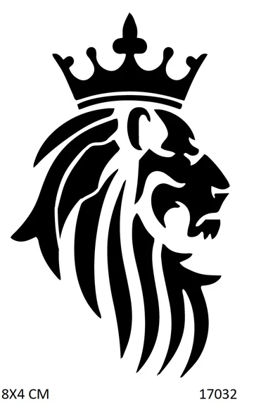 Taçlı Aslan Yapışkanlı Stencil Süsleme ve Boyama Kalıbı ürün görseli 1