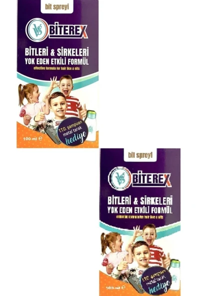 BİTEREX Vvs Bit Spreyi 100 ml Tto Bit Şampuanı Çelik Tarak X2 ürün görseli 1