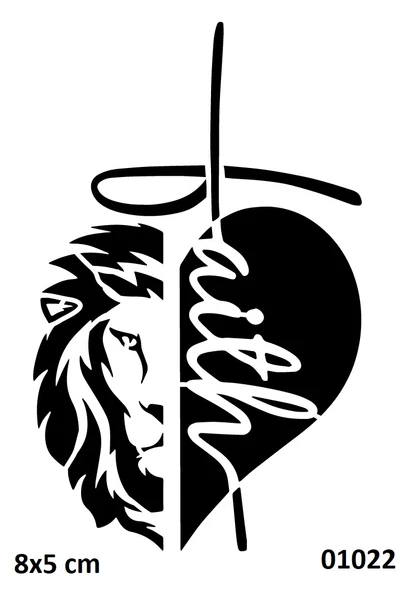 Faith İnanç Aslan Yapışkanlı Stencil Süsleme ve Boyama Kalıbı ürün görseli 1