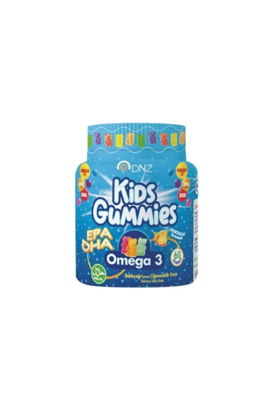 DENİZPHARMA Dnz Kids Gummies Omega 3 Balık Yağı İçeren Çiğnenebilir Portakal Aromalı Takviye Edici Gıda 60 Gumie ürün görseli 1