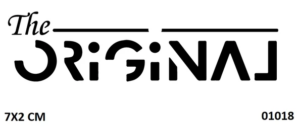 Original Yazı Sembolü Yapışkanlı Stencil Süsleme ve Boyama Kalıbı ürün görseli 1