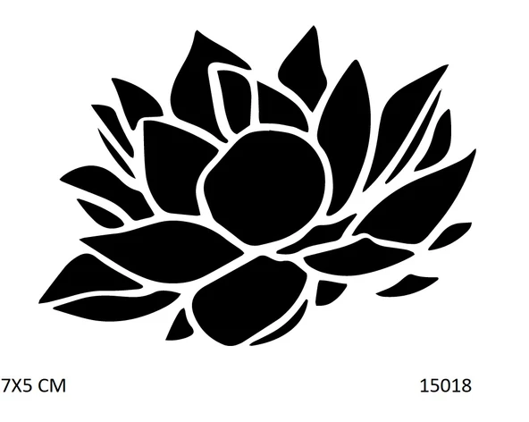 Lotus Çiçeği Yapışkanlı Stencil Süsleme ve Boyama Kalıbı ürün görseli 1