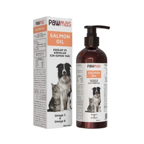 Pawmas Kedi ve Köpek Somon Yağı 200 ML ürün görseli 1