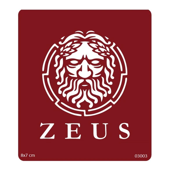 Tanrı Zeus Yapışkanlı Stencil Süsleme ve Boyama Kalıbı ürün görseli 1