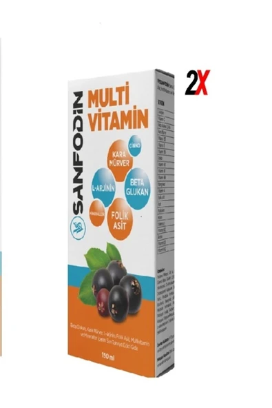VİVUS Sanfodin Multvitamin Şurup 150 Ml X2 8683036420008-2 ürün görseli 1