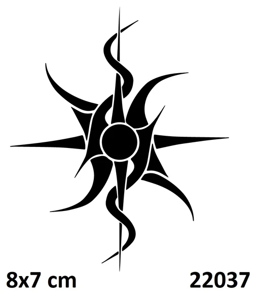 Tribal Güneş Yapışkanlı Stencil Süsleme ve Boyama Kalıbı ürün görseli 1