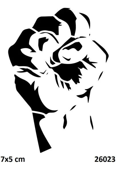 Direniş Yumruk Yapışkanlı Stencil Süsleme ve Boyama Kalıbı ürün görseli 1