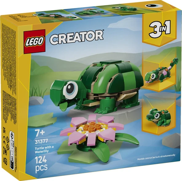 Lego Creator 3’ü 1 Arada Creator Turtle with a Water Lily Flower 31377 ürün görseli 1