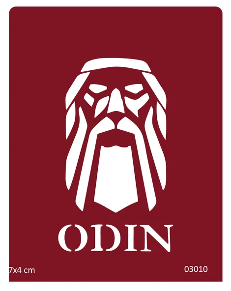 Antik Tanrı Odin Yapışkanlı Stencil Süsleme ve Boyama Kalıbı ürün görseli 1