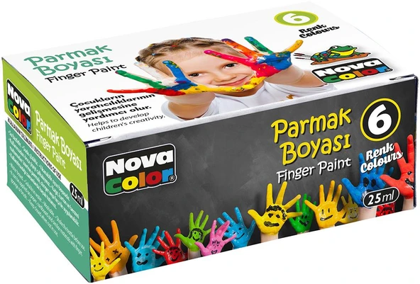Nova Color Nc-138 Parmak Boyası 6 Renk ürün görseli 1