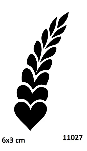 Sıralı Kalpler Yapışkanlı Stencil Süsleme ve Boyama Kalıbı ürün görseli 1