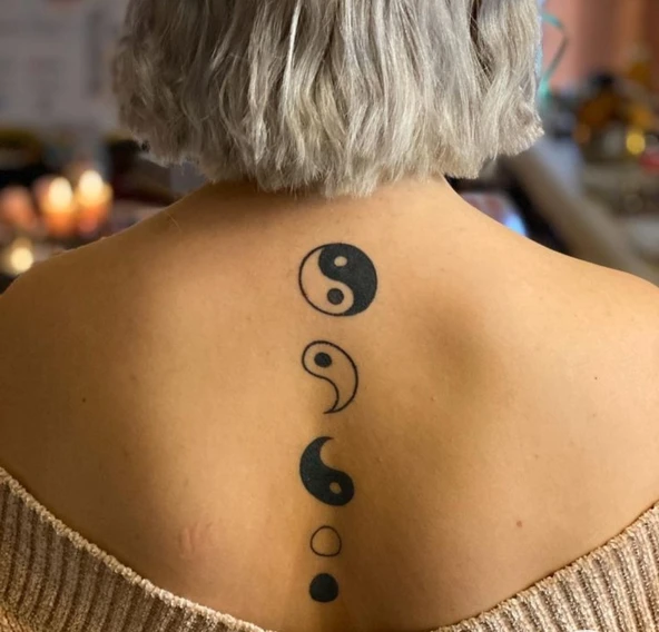 Ying Yang Doğumu Yapışkanlı Stencil Süsleme ve Boyama Kalıbı ürün görseli 1