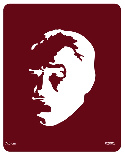 Atatürk Silüet Yapışkanlı Stencil Süsleme ve Boyama Kalıbı ürün görseli 1