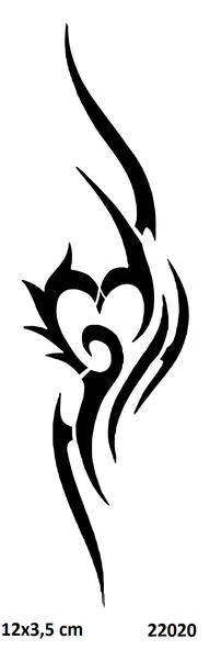 Tribal Kalp Yapışkanlı Stencil Süsleme ve Boyama Kalıbı ürün görseli 1