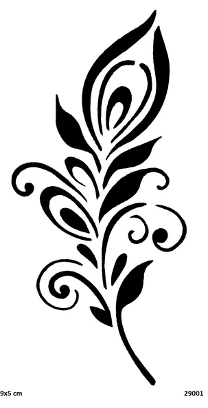 Çiçek Motifi Yapışkanlı Stencil Süsleme ve Boyama Kalıbı ürün görseli 1