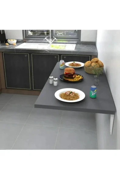 KAMPASİST Katlanır Çalışma Masası Mutfak Masası Duvara Monte 90 x 45 cm ürün görseli 1