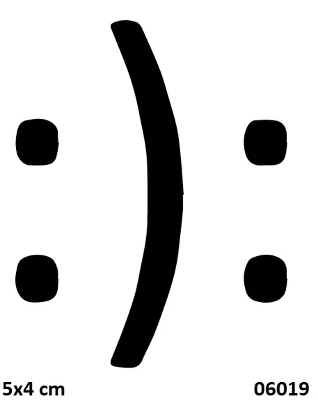 Gülen Ve Üzgün Emoji Yapışkanlı Stencil Süsleme ve Boyama Kalıbı ürün görseli 1