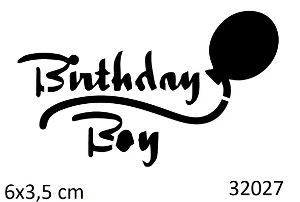 Birthday Boy Doğum Günü Yapışkanlı Stencil Süsleme ve Boyama Kalıbı ürün görseli 1